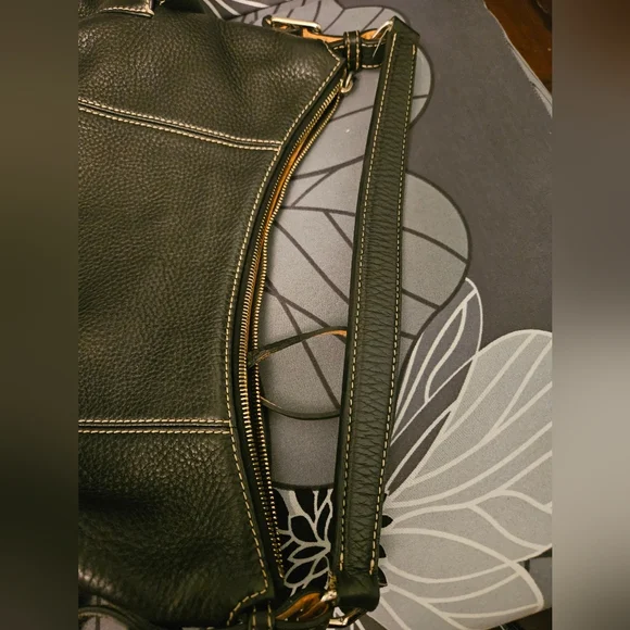 Dooney & Bourke Black and Tan Hobo Bag - Picture 6 of 8